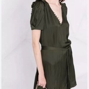 Zadig & Voltaire Dark Green Mini Dress